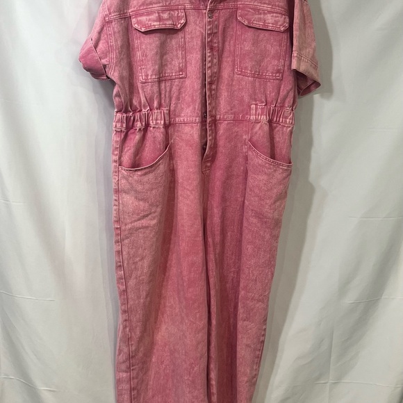 Pink Denim Jumpsuit - Picture 11 of 11